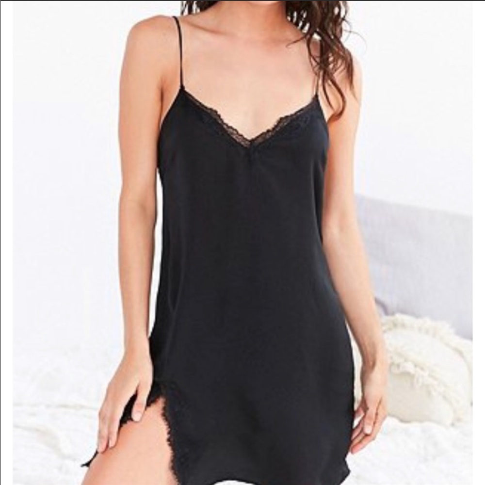 Black slip dress
